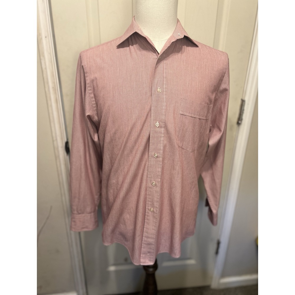 yves saint laurent‎ men's Dress Shirt Red Size 15 32-33